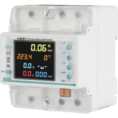 Zoegneer WiFi Smart Electric Meter 3 Phase 4 Wire 100A Digital Power Monitor With LCD Display Overload Protection For Solar System Home Industrial Use For Tuya