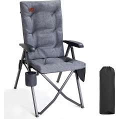 EVER ADVANCED Folding Chair High Backrest Grey