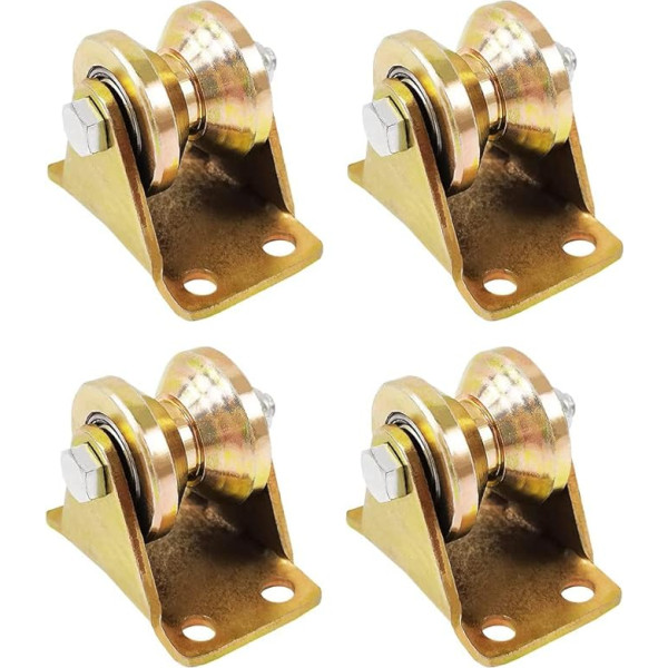 Pack of 4 Pulleys for Ropes, V-Groove 30 mm Pulleys for Ropes, Steel Cable Pulleys for Lifting Cranes, Industrial Machinery, Sliding Doors, Inversions, Door and Window Rails, Pulleys for Ropes