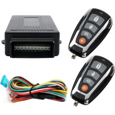 Riloer Car Theft Alarm System, 60-100 Meters Localised Remote Alarm with Control Box + 2 Spare Remote Controls for Central Locking