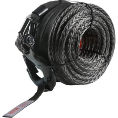VEVOR Plastic Rope 9.5 mm x 30.5 m Winch Synthetic Rope Made of 12 Strands High Molecular Polyethylene Fibres Winch Rope Powerline Ideal for Pulling ATVs UTVs Cars SUVs and Large Offroaders