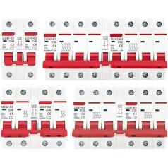 OYOZWKYXC 1P+1P 2P+2P 3P+3P 4P+4P MTS AC Dual Power Manual Transfer Interlock Circuit Breaker Din Rail Isolating Discounnecting Switch MCB(2P 2P,50A)