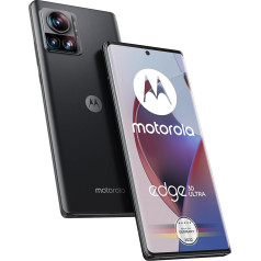Motorola edge30 Ultra Smartphone (6.7 Inch FHD+ Display, 200 MP Camera, 12/256 GB, 4,610 mAh, Android 12), Interstellar Black, Including Protective Cover and Car Adaptor