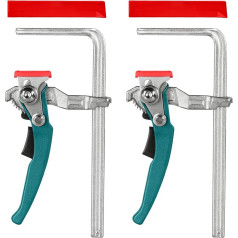 TOOLCOOL Quick Release Ratchet Rail Saw Clamp Guide Rail Clamp for MFT Table and Guide Rail System (Pack of 2)