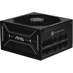 MSI MAG A1000GLS PCIE5 Power Supply, 1000W, 80 Plus Gold, ATX 3.1, PCIe 5.1 GPU Support, Native 12V-2x6, Two-Tone 12V-2x6 Connector, ATX PSU, Modular Cables