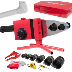 STREND PRO Sleeve Welding Machine | 1500W Polyfusion | Welding Machine for Plastic Pipes Diameter 20-63 mm - PPR PE | Professional Pipe Welding Machine with 14-Piece Accessories | 0-300°C Temperature