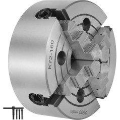 K72-160 6 Zoll Umkehrbacke Frontmontage Unabhängiges Spannfutter Scroll Metalldrehfutter Drehmaschinenzubehör