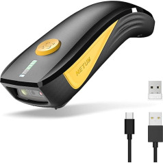 NETUM CS7501 QR Code Scanner - Upgraded Bluetooth Barcode Scanner, Mini Portable 1D & 2D Barcode Reader for Inventory Management, Cordless Image Scanner for Tablets, Android, iOS, PC, and POS Systems