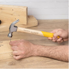 Wanapix | Personalised Hammer with Text | Wooden Handle, Metal Head | Engraved directly on the handle | Original Gift | 100% Personalised