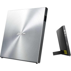 Asus SDRW-08U5S-U Ultradrive External Slim DVD Burner (8x DVD±R, 6x DVD±R DL, 5x DVD-RAM, USB 2.0) with Burning Software Silver