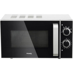 H.Koenig Compact Microwave Design 20 L VIO4, Powerful 700 W, Turntable 24.5 cm, Multifunction 5 Heat Settings and Defrost Function, Timer up to 30 Minutes, Quick, Worktop