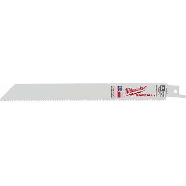 Milwaukee Milwaukee 48-01-6093 8-Inch, 8/12 Teeth per Inch, Super Sawzall Blades, 50-Pack