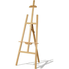 Professionelle Malstaffelei aus Holz mit A-Rahmen für Erwachsene, verstellbares Dreibeinstativ, Bodenständer für Kunstausstellungen, Hochzeitsschilder und Poster – Studioqualität