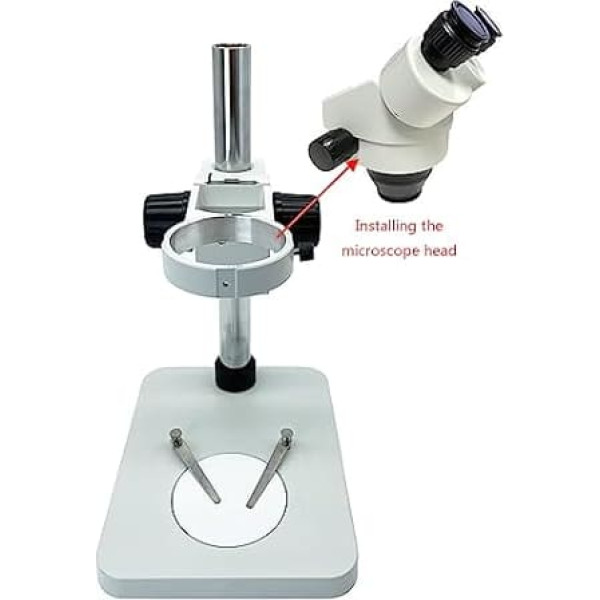 Verbesserter Mikroskopadapter für Stereo-Mikroskop-Fokuseinstellungsarm Mikroskopkopfhalter Mikroskopzubehör