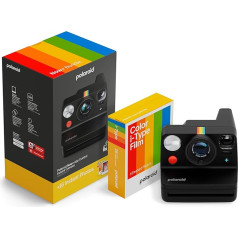 Polaroid - Now+ Gen 3 - Instant Camera with Bluetooth Connection - Bundle Camera + Colour Film (16 Photos) Black (6562)