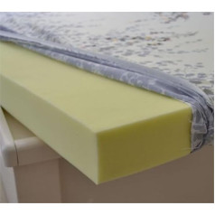 Gelbe Schaumstoffpolsterung für Bastelarbeiten, mittelfester Matratzenschaum, zuschneidbare Schaumstoffmatte, gepolsterte Auflage (5 cm dick, 35 x 35 cm) – ideal für Kunstprojekte