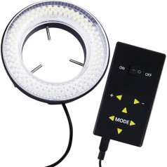 144 LED 40-250mm Working Distance Ring Light Microscope Camera Fluorescent Adjustable Lighting