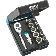 HAZET 863MC/13 Hexagon Traction Profile Socket Set - Multi-Colour