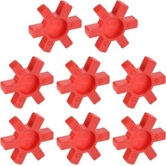sourcing map 8pcs L90 Jaw Coupling Insert Urethane Flexible Solid Jaw Coupling Center Insert for L Jaw Coupling L Jaw Coupling Set Red