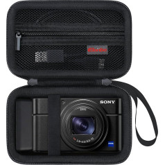 Elonbo Camera Carrying Case for Sony RX100 VII/RX100 VI/RX100 V/RX100 IV/RX100 III Compact Digital Camera, Vlogging Camera Travel Case, Video Streaming Camera Storage Holder.Black