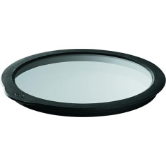 RÖSLE food storage lid Ø 24 cm, glass with all-round silicone rim, dishwasher-safe