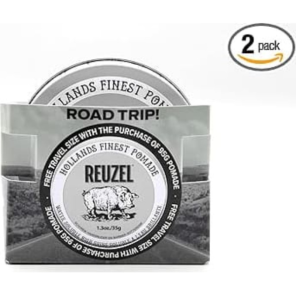 Reuzel 2025 Road Trip Pomade with Matte Tone, No Shine, Medium Hold for Natural Styling and Finish, 95g + Travel Format Free 35g