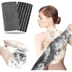 Pack of 2 Exfoliating Wash Cloths, Body Scrubber Loofah, Back Scrubber Back Brush for Shower, Exfoliating Body Sponge Loofah, Loofah Sponge for Bath and Shower