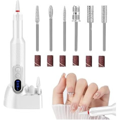 Elektrische Nagelfeile - Niedrig Vibrations Nagelbohrer Mit Drei Geschwindigkeiten,Portables Flexibles Maniküre Zubehör Zum Formen Trimmen Gravieren Polieren