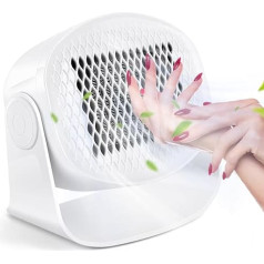 Roadtime Air Nail Dryer, 600 W Portable Nail Dryer, Rotating Nail Polish Dryer for Both Hands and Feet, Four Levels Warm and Cool Wind Blower Dryer for Home and Salon