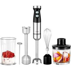 GASTROBACK #40972 Design Power Hand Blender Set 5-in-1, Silver, Black