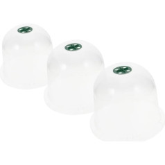 CIYODO 3 Stück Garten Cloche Transparente Pflanzenschutzglocke für Feuchtigkeit und Pflanzenpflege im Freien Mini Gewächshaus für Kübelpflanzen