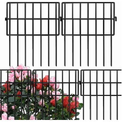 ANAMPION Decorative Garden Fence, Pack of 10, Metal Rustproof Animal Barrier Fence, Garden Fence for the Yard, Flower Bed, Trees (43 cm H x 33 cm W, Total Length 3.3 m)