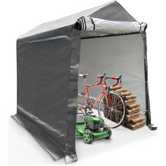 WIELS® Tool Shed 170 x 240 x 213 cm 8.7 m³, Garden Shed, Bicycle Shed, Motorcycle Garage, Foil Tool Shed, Tent Garage, Tool Tent (Anthracite, 240 x 170 x 227 cm)