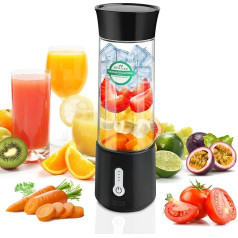 talifoca 500 ml Portable Mixer for Smoothies and Shakes, Mixer Smoothie Maker To Go, Mini Stand Mixer Portable with 6 Blades Stainless Steel, Rechargeable Type C Portable Blender Mixer Shaker Slushy