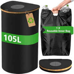 Vautvis Deposit Bottles Collection Container, Deposit Container 105 L, Deposit Bottles Container, Bottle Collector Empty & Waste Glass Storage, Deposit Bottles Collection Container with Lid