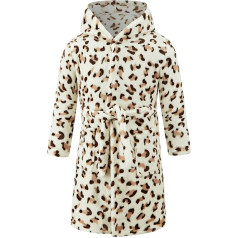 JZLPIN Unisex Baby Hooded Bathrobe Children's Flannel Pyjamas Dressing Gown for Boys Girls Sleepwear