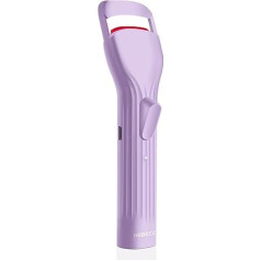 HEBECA Heated Eyelash Curler Electric Eyelash Curler with Innovative Heating Silicone Pad for Raised Eyelashes 24 Hours No Pinching Quick Rechargeable 600 mAh Battery Purple (Purple Colour)