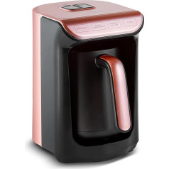 KARACA Hatır Köz Turkish Coffee Machine, 300 ml Capacity, Prepares 5 Cups Turkish Coffee, Automatic Shut-Off & Temperature Control, Authentic Charcoal Flavour, 535W, Rose Gold