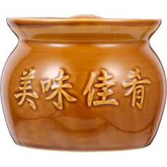 DEARMAMY Ceramic Stew with Lid - Casserole Dish Clay Pot 500ml Mini Soup Bowl Chinese Ceramic Casserole Earthen Stockpot for Kitchen Home D
