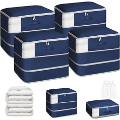 DIMJ 440L Storage Bag for Bedding Compression - Large Storage Bag with Zip, Foldable Clothes Organiser, Duvet Container - Space Saving for Duvets, Blankets, Moving