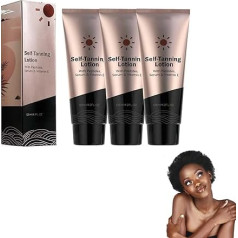 Natural Glow + Firming Self Tanner Körper- und Gesichtscreme,Fairer bis mittlerer Hautton,Langlebige sonnelose Brünungsfeuchtigkeitscreme,Helft, Cellulite sichtbar zu reduzieren 125ml (3Pcs)