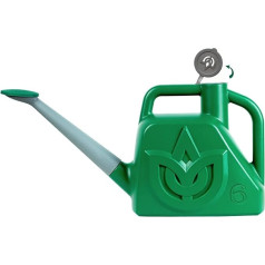 XXXFLOWER Outdoor Watering Can Lightweight Deluxe Plastic 6L Resin Water Jugs with Removable Sprinkler Head Green Watering Pot for Office Home Indoor Garden