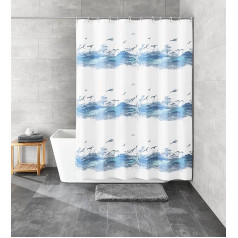 Kleine Wolke showercurtain, Crocus Blue, 120 x 200 cm