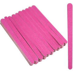 Iconikal 2-seitiges Maniküre-Pediküre-Werkzeug, Schmirgelbrett, 12,7 cm, Rosa, 140 Stück zum Feilen, Formen, Konturieren