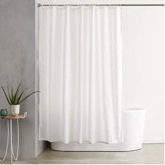 MIFENWOF Mildew Resistant Shower Curtain, 180 × 180 cm, Bathroom Curtain, White Shower Curtains with 12 Curtain Hooks, Waterproof and Easy to Clean, Can Be Used in Home, Hotel, Bathroom