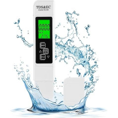 TDS Drinking Water Meter, Aideepen 3 in 1 TDS/EC ppm Meter Water with Backlight, Water Quality Tester for Pool, Drinking Water, Aquarium, Swimming Pool