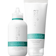 Philip Kingsley Moisture Balancing Shampoo and Conditioner Set, Moisturising and Hydrating Duo for Dry, Damaged Hair, Nourishes, Smooths and Adds Shine to Hair, 250 ml and 200 ml