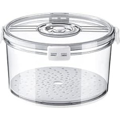 NISHZHU Airtight Bread Box Round Homemade Bread Storage Container Storage Box Time Record Bread Holder for Homemade Bread Easy Installation