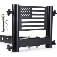Amerikanische Flaggenmast-Halterung (2025) Universal für alle 5,1 cm Empfänger, geeignet für Jeep, SUV, RV, Transporter, Wohnwagen usw