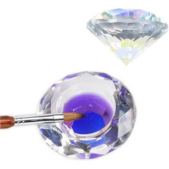 ForSewian Nail Dappen Dish with Lid Crystal Glass Nail Monomer Nail Moisturizer Acrylic Liquid Powder